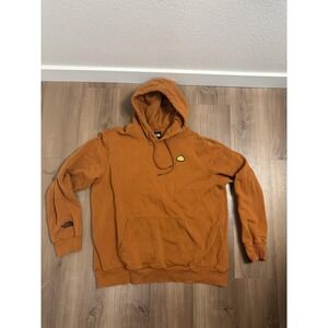 The North Face Hoodie Mens‎ 2XL Orange Fleece Pullover Tent Graphic Casual